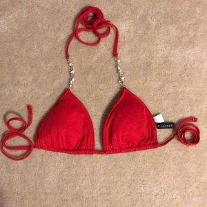 Ralph Lauren red bikini top